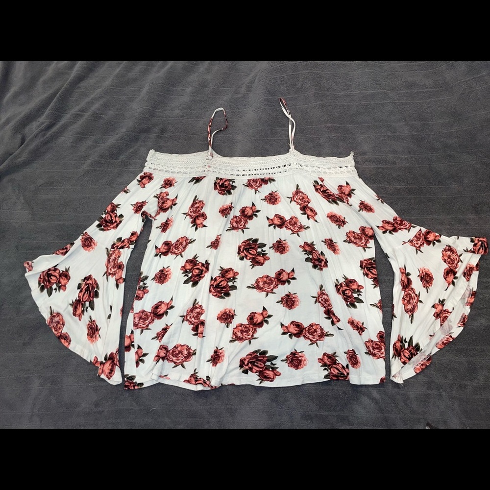 Rose flowy blouse